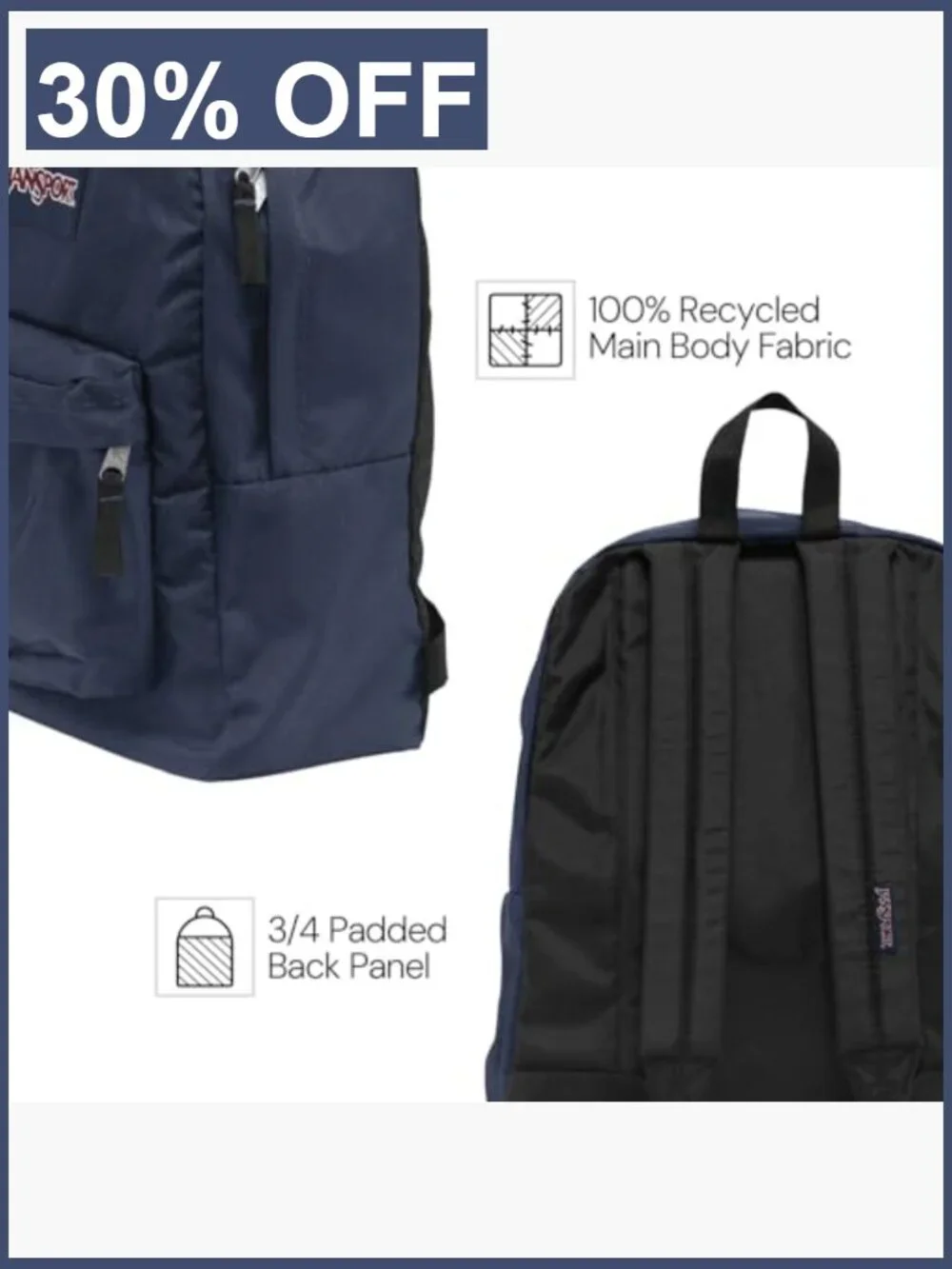 Durable Lightweight Bookbag with Front Utility Pocket and Organizer